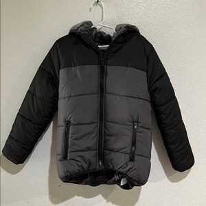 Body Glove Kids Black and Gray Hooded Puffer Jacket